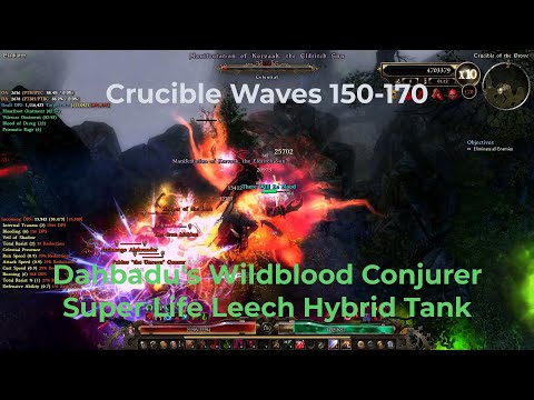 Wildblood Conjurer Super Life Leech Hybrid Tank, Great Grim Dawn Starter/SFF Build