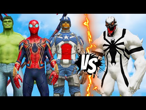 Spider Man & Captain America & Hulk vs. Anti Venom | EPIC BATTLE