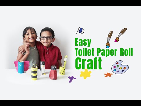 Easy Toilet Paper Roll Craft| DIY| Reuse empty tissue roll |key#5|#Craft for kids
