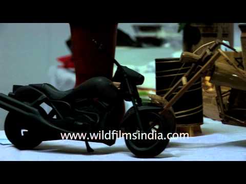 Miniature bamboo Harley Davidson from Nagaland