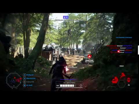 Kylo Ren Freeze Jump Attack Ends Rey (Battlefront 2)
