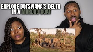 🇧🇼 American Couple Reacts to AFRICAN SAFARI BY BOAT! Botswana’s Magical Okavango Delta Adventure