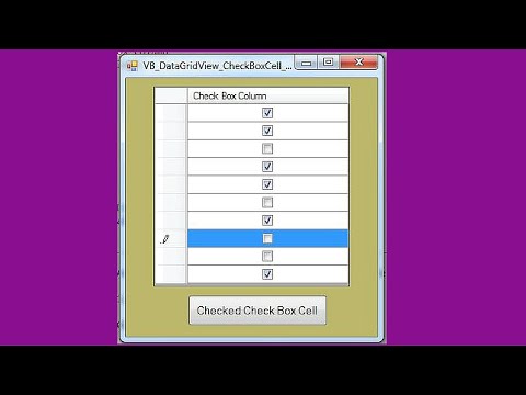 VB.NET Tutorial - How To Know If DataGridView CheckBoxCell Is Checked In VB.NET [ With Source Code ]