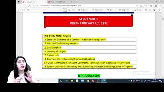 CMA Inter law & Ethics Indian contract act class   1