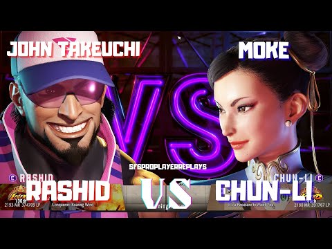 SF6 🤜🏽 JOHN TAKEUCHI(Rashid) vs MOKE(Chun-Li) | Street Fighter 6 Pro Players High Level Replay | スト6