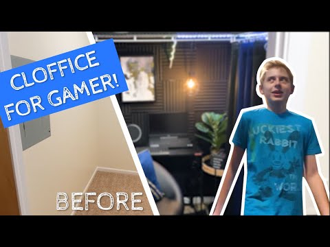 Transforming Closet into Gamer's Dream Office / Recording Studio - Makeover Virgins, Episode 6