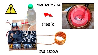 12v to 48v 50A ZVS Induction Heater for Melting Metals - 1800W