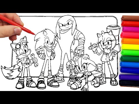 Sonic Team - Coloring Pages NEW Sonic 3 BOOM Tails,Knuckles, Amy Rose Tobu - Good Times NCS Release