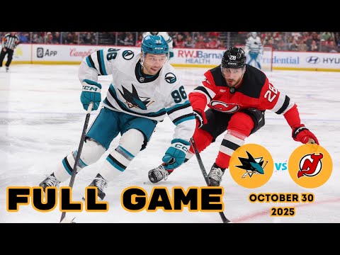 NHL Full Game | San Jose Sharks vs New Jersey Devils | October 30, 2025