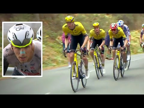 Visma | Lease a Bike Launch Team Attack on Joao Almeida | Vuelta a Espana 2025 Stage 9