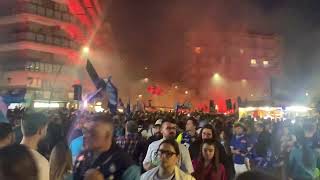 ナポリ優勝後のスタジアム周辺