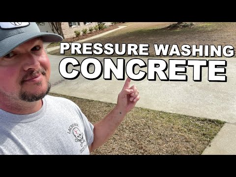 Pressure Washing Concrete (Pre-Treat, Post-Treat or No Treat)