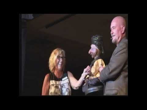 A Blonde Moment  palm reading by a psychic mentalist palm reader Swami and ventriloquist Marc Rubben