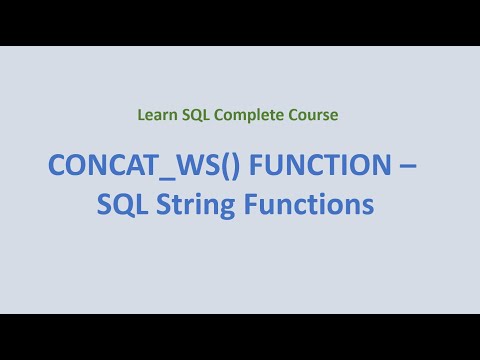 Sql Server Concatenating Multiple Strings Using Concat_ws Function