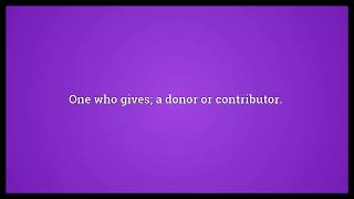 Giver Meaning