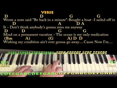 Knee Deep (Zac Brown) Piano Cover Lesson in D with Chords/Lyrics