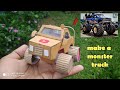 How To Make A Monster Truck From Waste Cardboard Diy Cardboard Monster Truck Cardboard Car