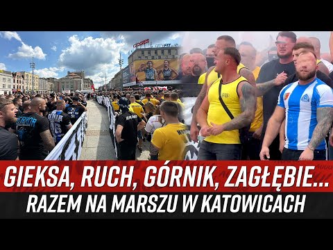 GieKSa, Ruch, Górnik, Zagłębie... razem na marszu w Katowicach (19.07.2025)