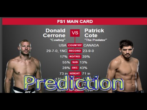 UFC OTTAWA Prediction: Donald Cerrone vs Patrick Cote UFC Fight Night 89