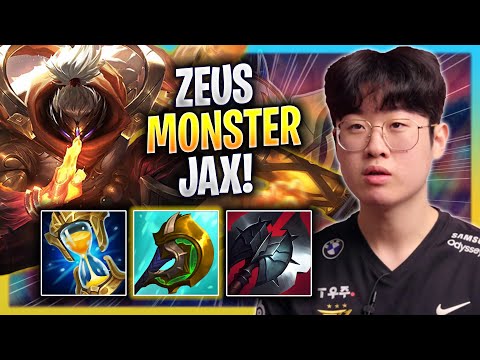 ZEUS IS A MONSTER WITH JAX! - T1 Zeus Plays Jax TOP vs Yone! | Season 2023