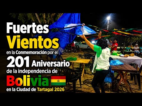 Celebración del 201 Aniversario de la independencia de bolivia en la Ciudad de Tartagal
