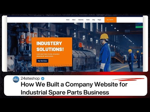 Industrial Spare Parts Company Website — client website video