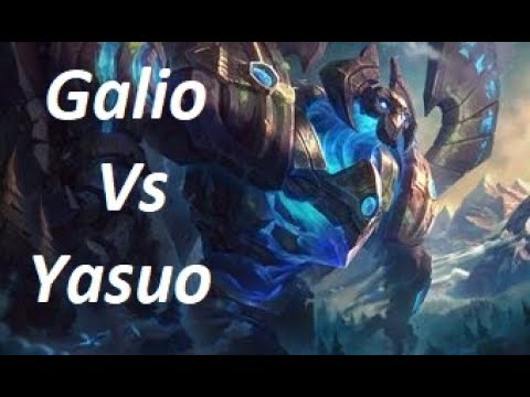Yasuo vs Galio Mid ( Gameplay ) - League of Legends