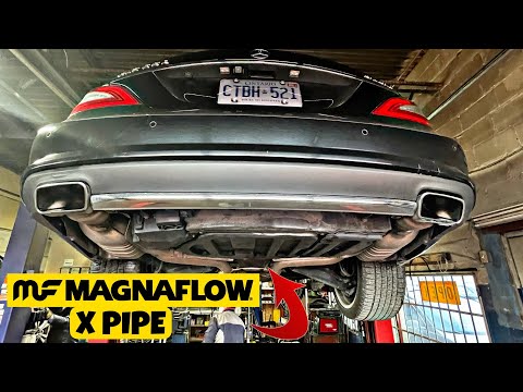 Mercedes CLS 550 Magnaflow X PIPE Install / Before & After Cold Start / Revs / Pulls * EP 64 *