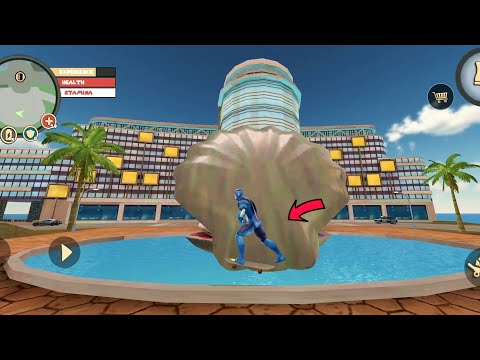 Rope Hero: Vice Town (Rope Hero on SkateBoard) Rope Hero Skating on WaterFall - Android Gameplay HD