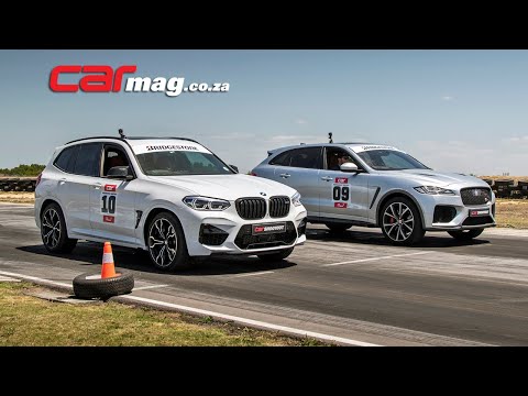 DRAG RACE: BMW X3 M Competition xDrive vs Jaguar F-Pace AWD SVR