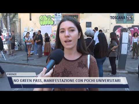 2021-09-13 FIRENZE - NO GREEN PASS, MANIFESTAZIONE CON POCHI UNIVERSITARI