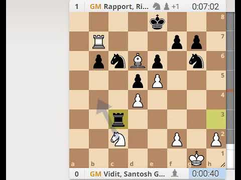 Vidit, Santosh Gujrathi VS Rapport, Richard. 0-1.  Belgrade FIDE Grand Prix RONDA 5 #FIDEGrandPrix