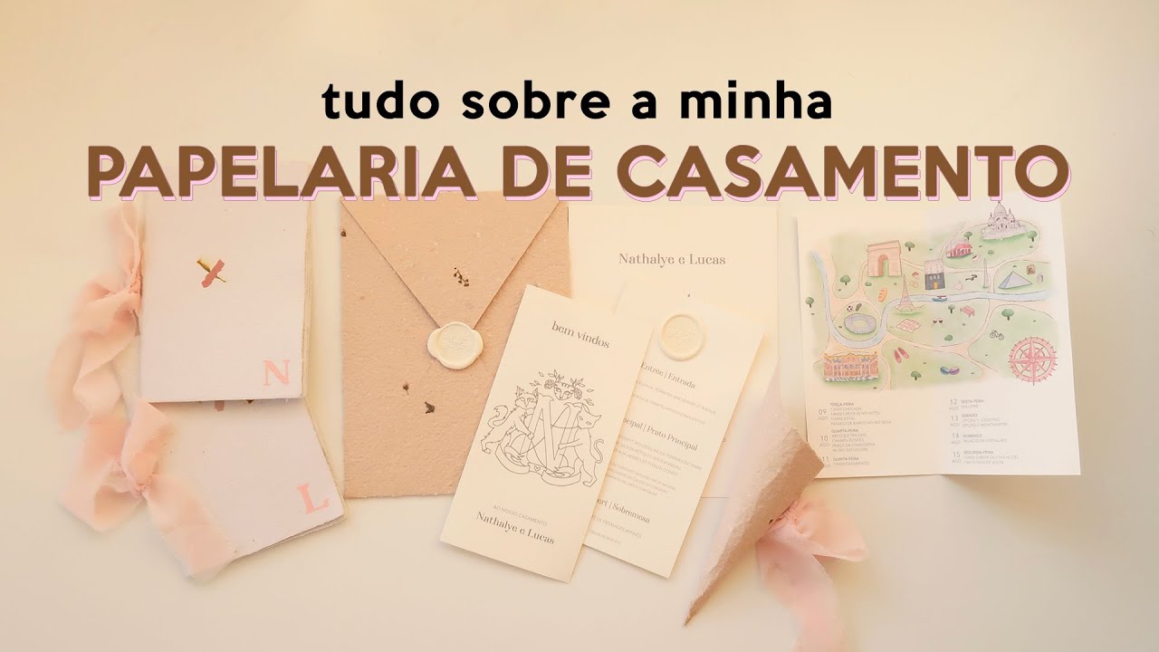PAPELARIA DE CASAMENTO: o que fazer, papéis, carimbo e ilustrações :) | Diário da Noiva EP 07
