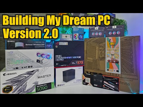 Building My Dream PC V.2: ROG Crosshair X870e: RTX5090 AORUS MASTER ICE:  Ryzen 9 9950X3D: Hyte Y70