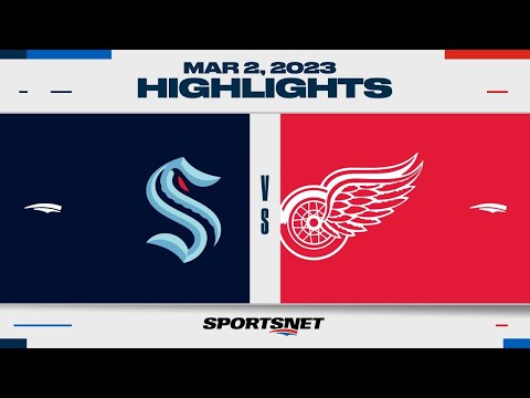 NHL Highlights | Kraken vs. Red Wings - March 2, 2023