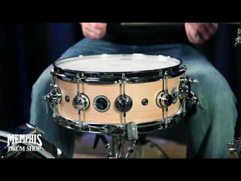DW 14x5.5 Collector's Series Solid Shell Maple Snare Drum - Natural Satin