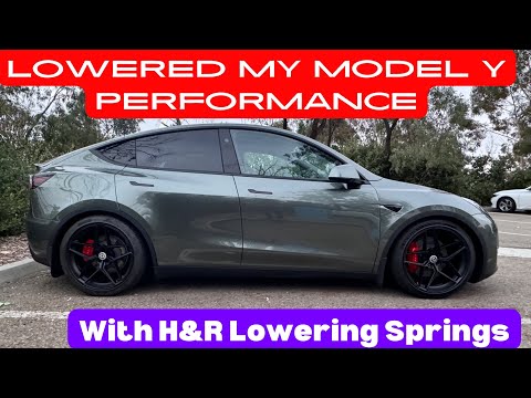Lowered my Tesla Model Y Performance with H&R Springs!