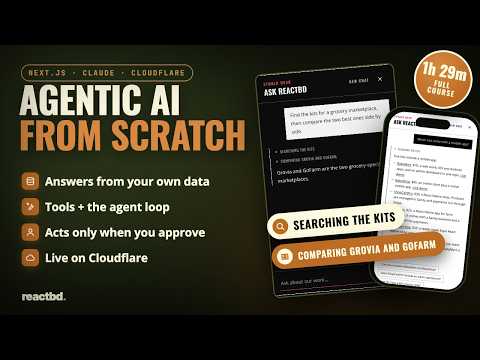 Free full course: I built an AI agent into the ReactBD site (1h 29m)
