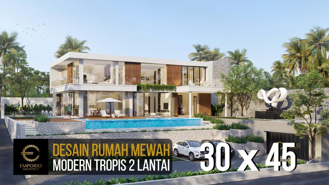 Video 3D Desain Rumah Modern 2 Lantai Bapak Rahimi - Manado, Sulawesi Utara