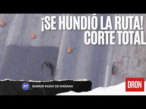 Se hundió la Ruta 34: El cráter es cada vez más grande y hay incertidumbre total