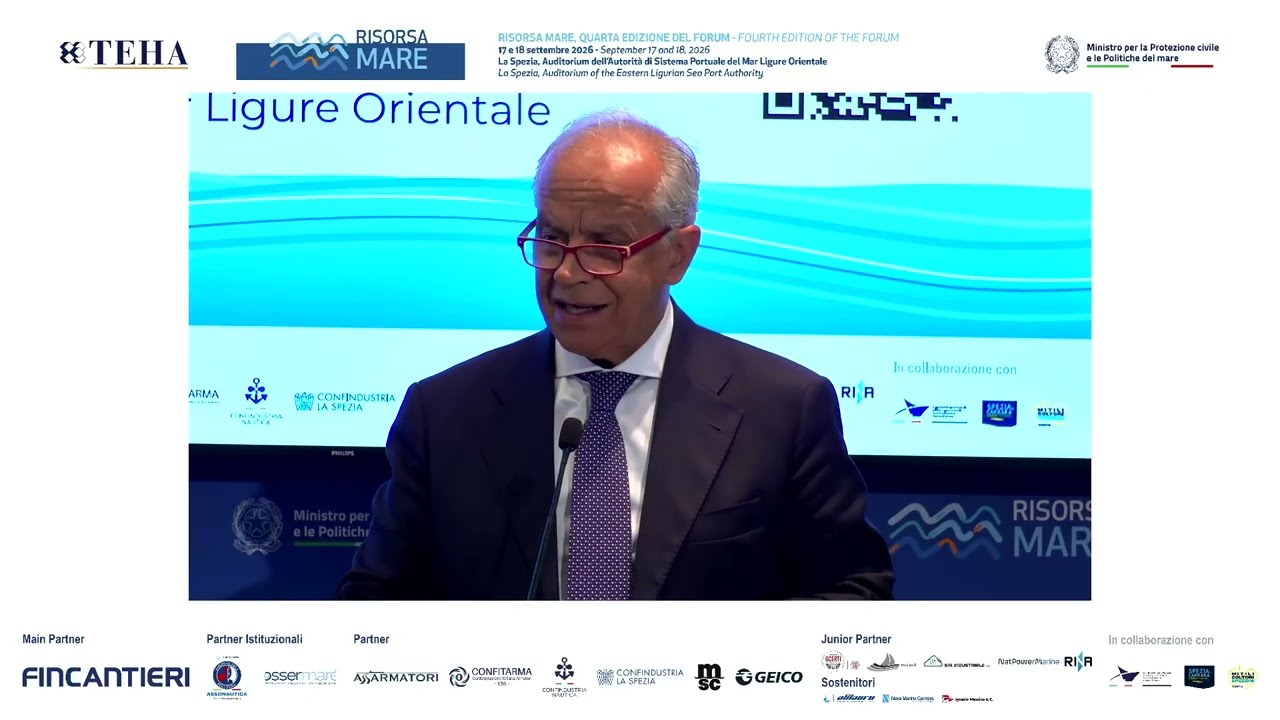 IL MINISTRO DELL'INTERNO MATTEO PIANTEDOSI INTERVIENE AL FORUM RISORSA MARE 2026