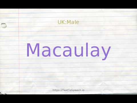How to pronounce macaulay