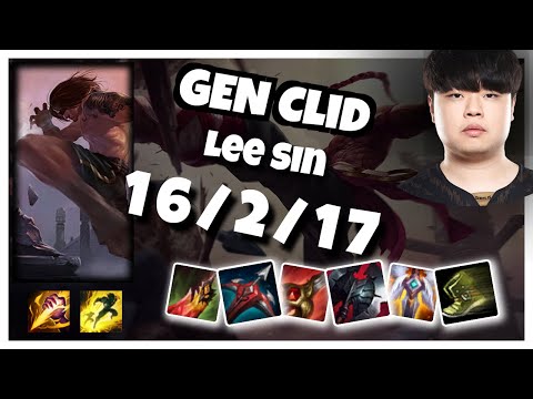 GEN Clid Lee Sin JUNGLE (16/2/17) vs GRAVES Gameplay Replay - Patch 10.19