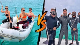 Primitive Hunting Challenge with Spear! (Boys VS Girls)