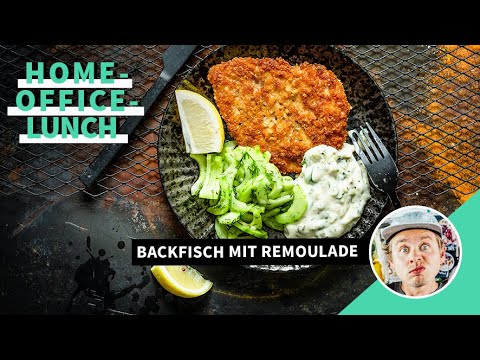 #Fried fish with remoulade and cucumber salad 🐟 I FOODBOOM