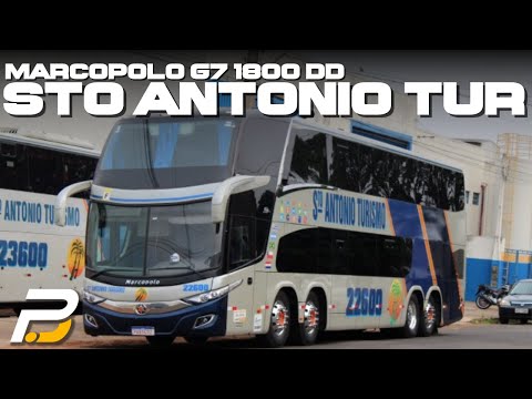 UMA NAVE! Marcopolo G7 1800 DD 22600 da Sto Antonio Tur! #onibus