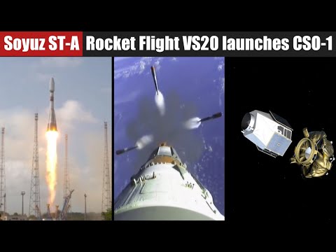 Arianespace Soyuz ST-A Rocket Flight VS20 launches CSO-1 Spy Satellite for France | Highlights