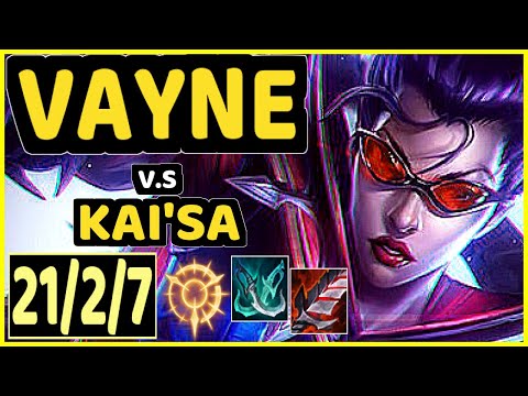 VAYNE vs KAI'SA - QUADRAKILL 21/2/7 KDA BOTTOM ADC GAMEPLAY - EUW Ranked MASTER