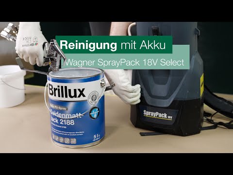 Wagner Spraypack 18V Airlessgerät: So reinigst du es richtig! | Lets Spray mit Brillux (3/4)