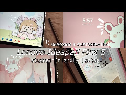 Unboxing My Lenovo IdeaPad Flex 5 aesthetic 💻 | Unboxing & Customization // Cloud Dump